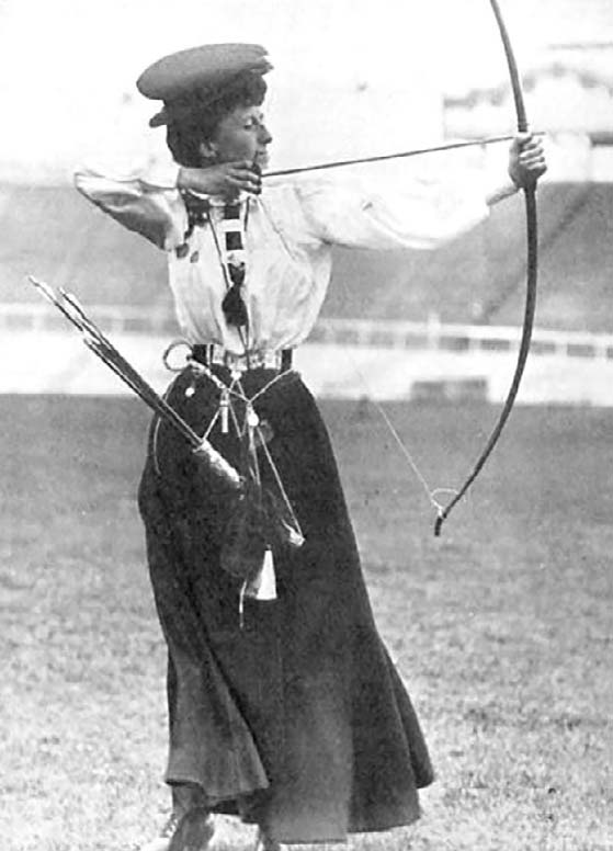 archery fast shooting girl