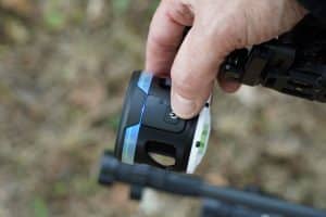 lowlightperformance - North American Bow Hunter Black Gold MODD rechargeable bow sight light being activated