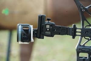 setupandimpressions - North American Bow Hunter Black Gold MODD 3-Pin Sight mounted on Bowtech Alliance 33